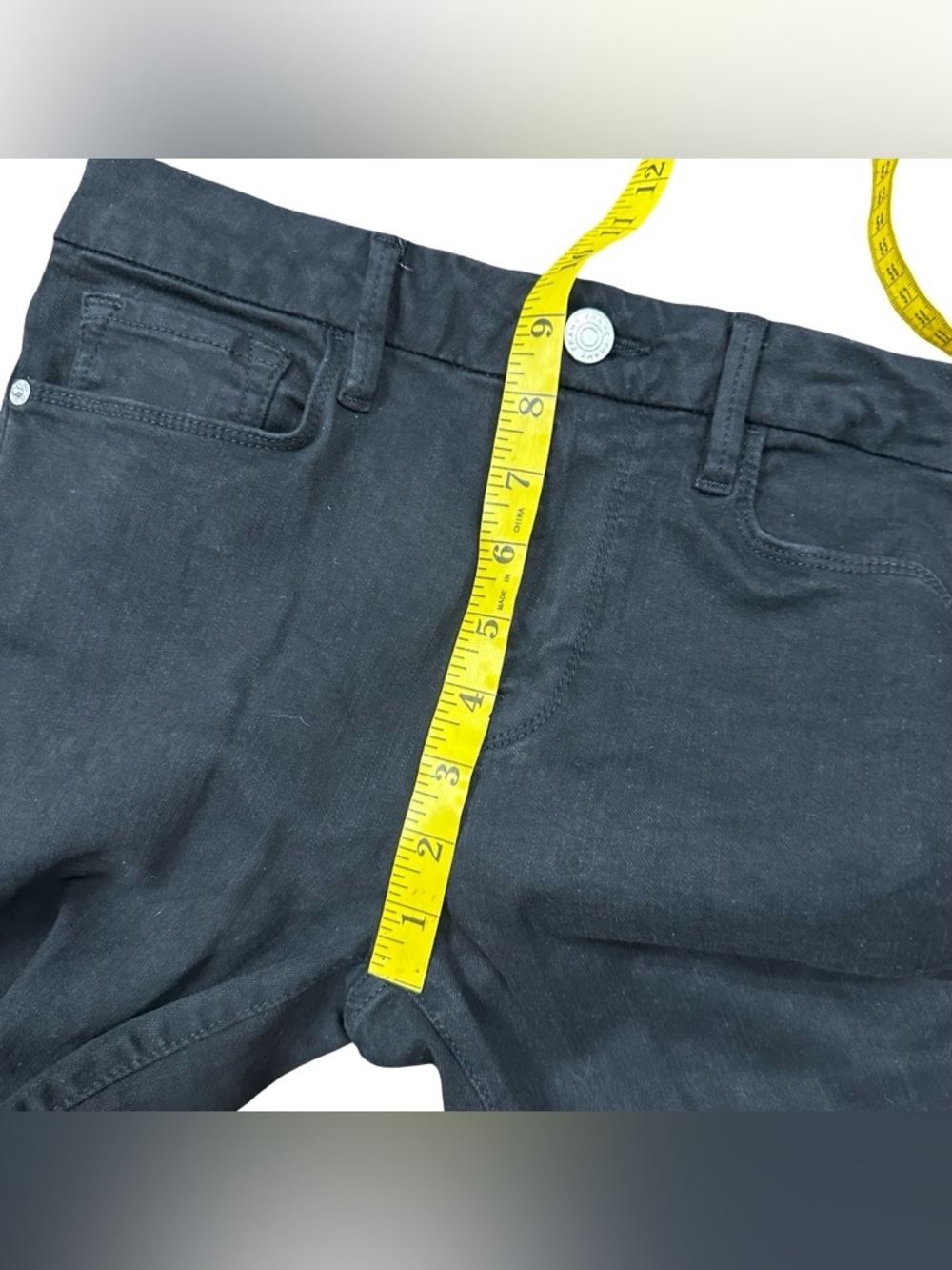 Frame Black Le Crop Mini Boot Denim Jeans Size 28 Comfy Stretch Basic Classic - Picture 6 of 7